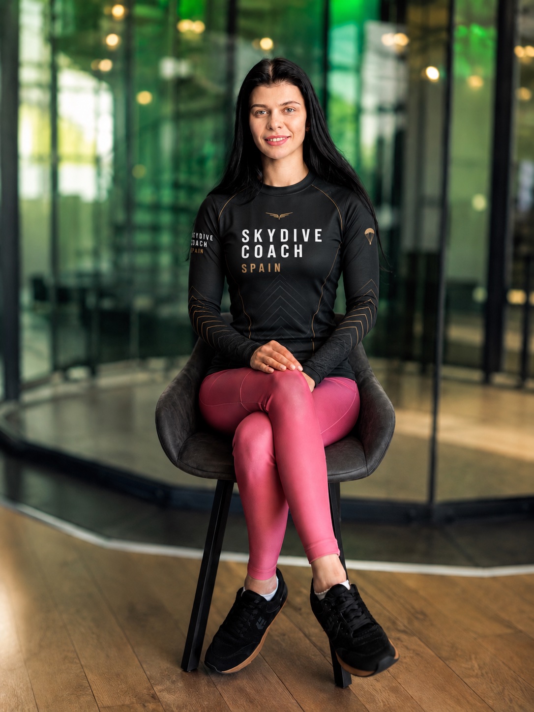 Karina Trofimenko portrait for Skydive Coach Spain tunnel coaching